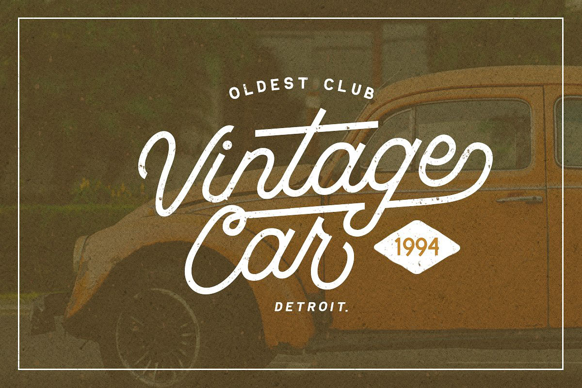 复古设计Monoline风格必备的英文画笔字体 Madgue Monoline Script Font插图(3)