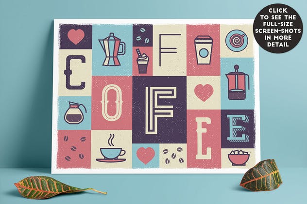 海报油墨印刷添加杂色效果AI图层样式 Poster Press – Screen-Print Creator插图(1)