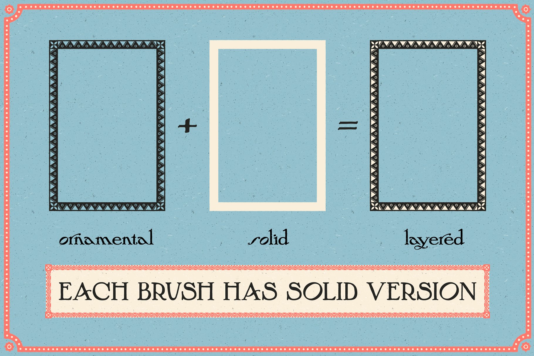 复古手绘装饰框AI笔刷 Le Decorateur Ornamental Brushes插图(4)