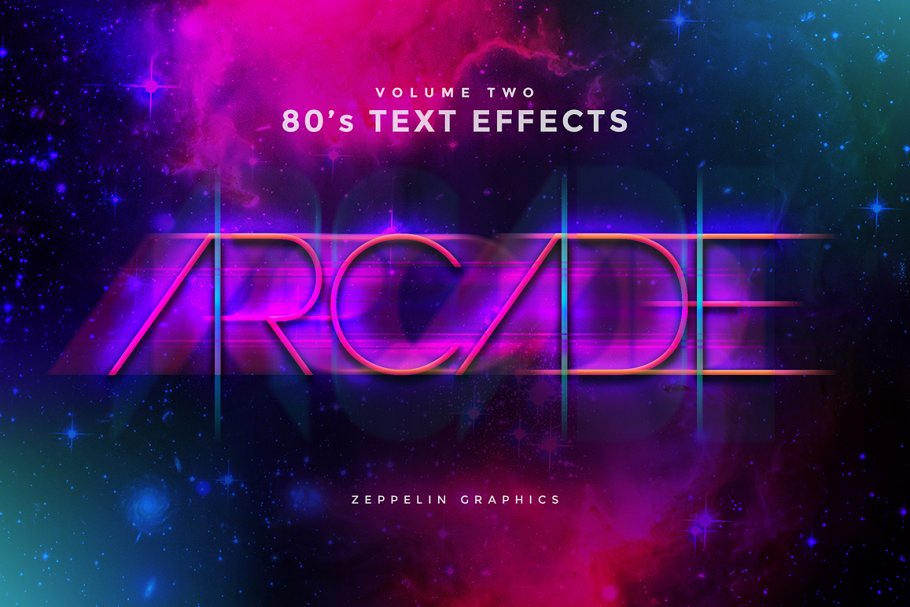 80s年代风格文本风格图层样式 80s Text Effects Minibundle插图(21)