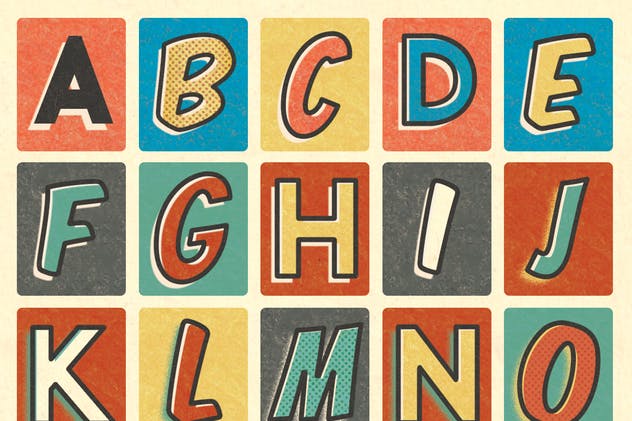 复古连环漫画印刷效果图层样式 Vintage Comic Creator插图(6)