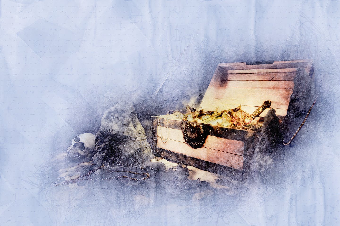 旧书素描插画特效PS动作 Old Book Sketch Photoshop Action CS3+插图(4)