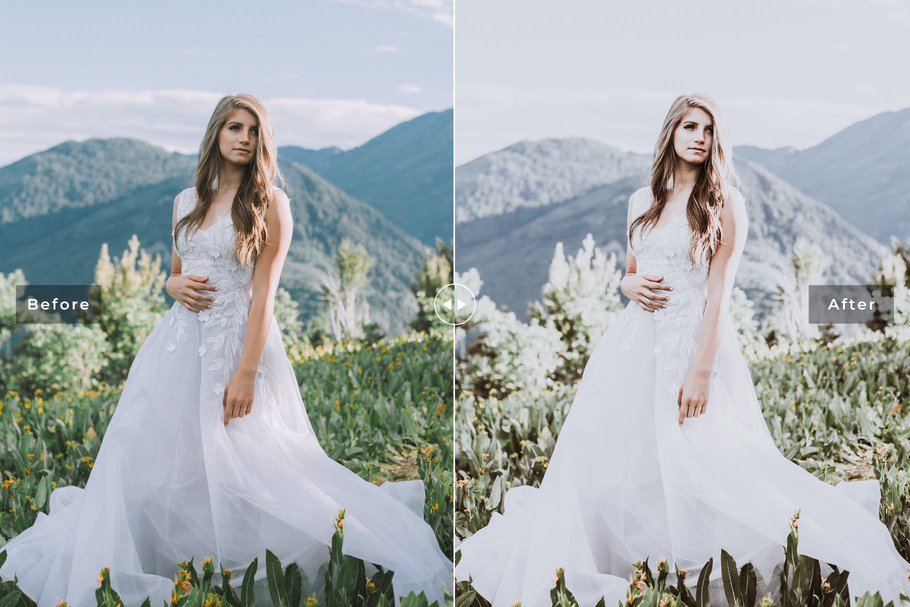 淡绿色调人像摄影后期处理LR调色预设下载 Whimsical Mobile & Desktop Lightroom Presets插图(1)