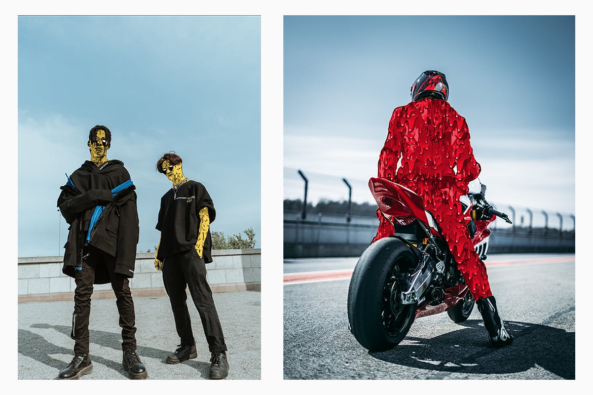 Grime Art艺术风格素材库精选PS动作 Zombie Grime Art Photoshop Action插图(1)