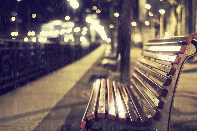 下雨动态效果PS动作 Rain Animation Photoshop Action插图(1)