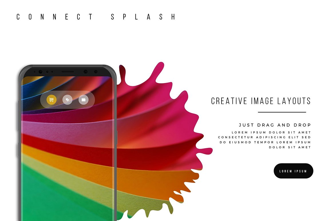 飞溅震撼视觉的PPT模板下载插图(8)