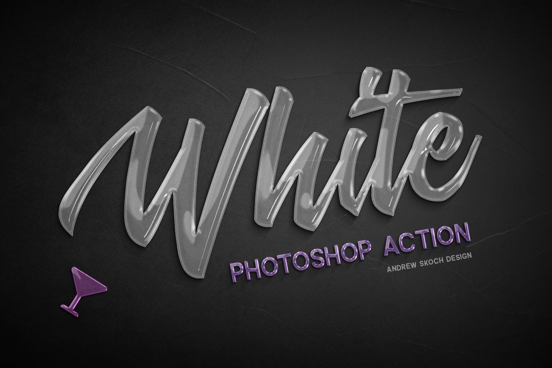 一键生成创意玻璃文字素材库精选PS动作 Glass Photoshop Action插图(4)