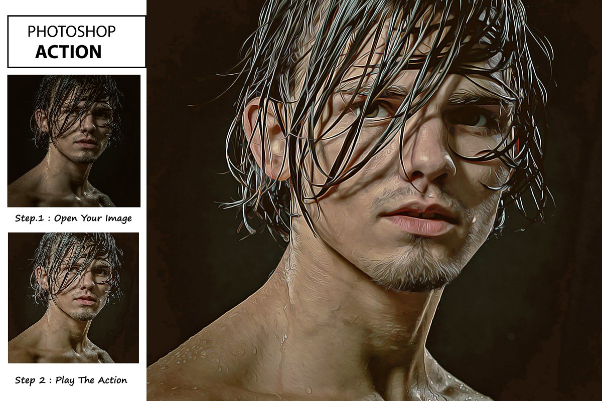 时尚专业油性艺术photoshop动作下载插图