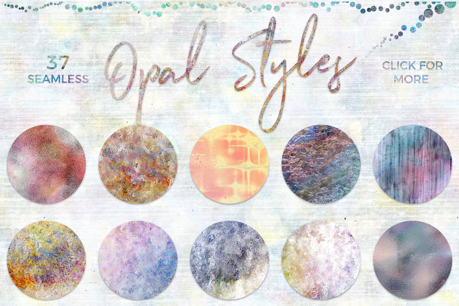 大师级各种配色彩虹图层样式 Iridescence Layer Styles插图(1)