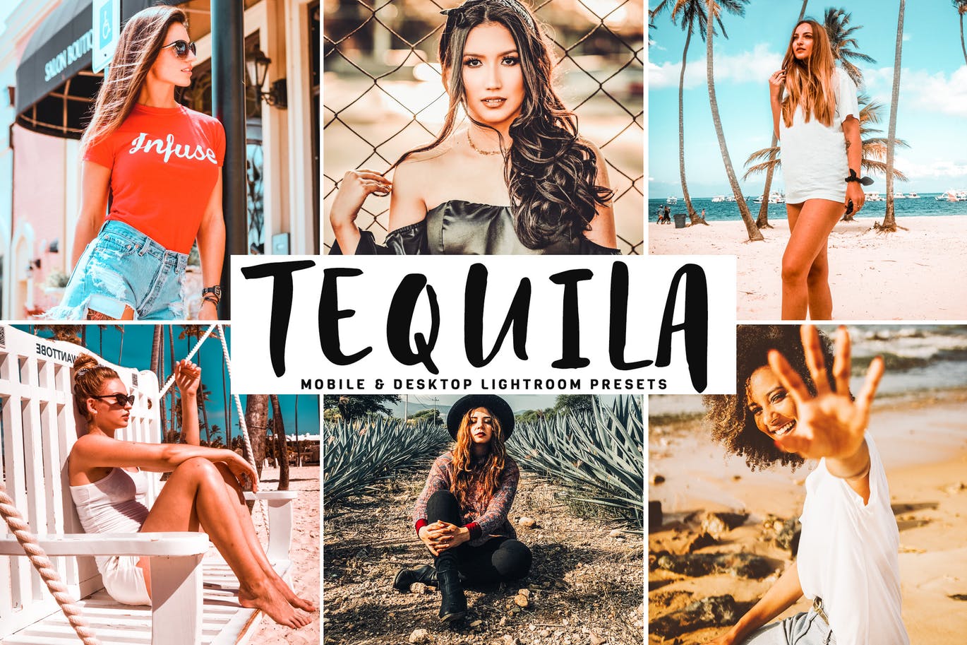 淡红暖色系性感人像摄影后期调色LR预设 Tequila Mobile & Desktop Lightroom Presets插图
