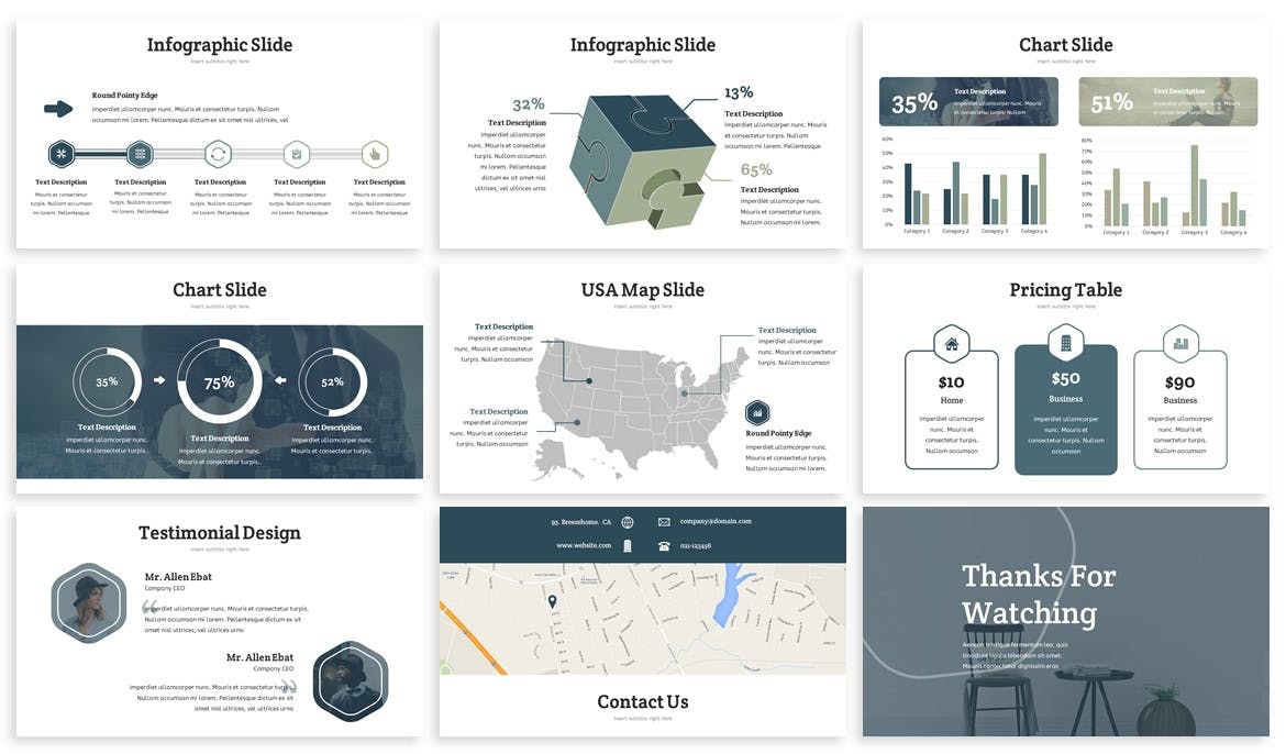 初创型科技企业融资计划书谷歌幻灯片模板 Acutus – Hexagon Google Slides Template插图(3)