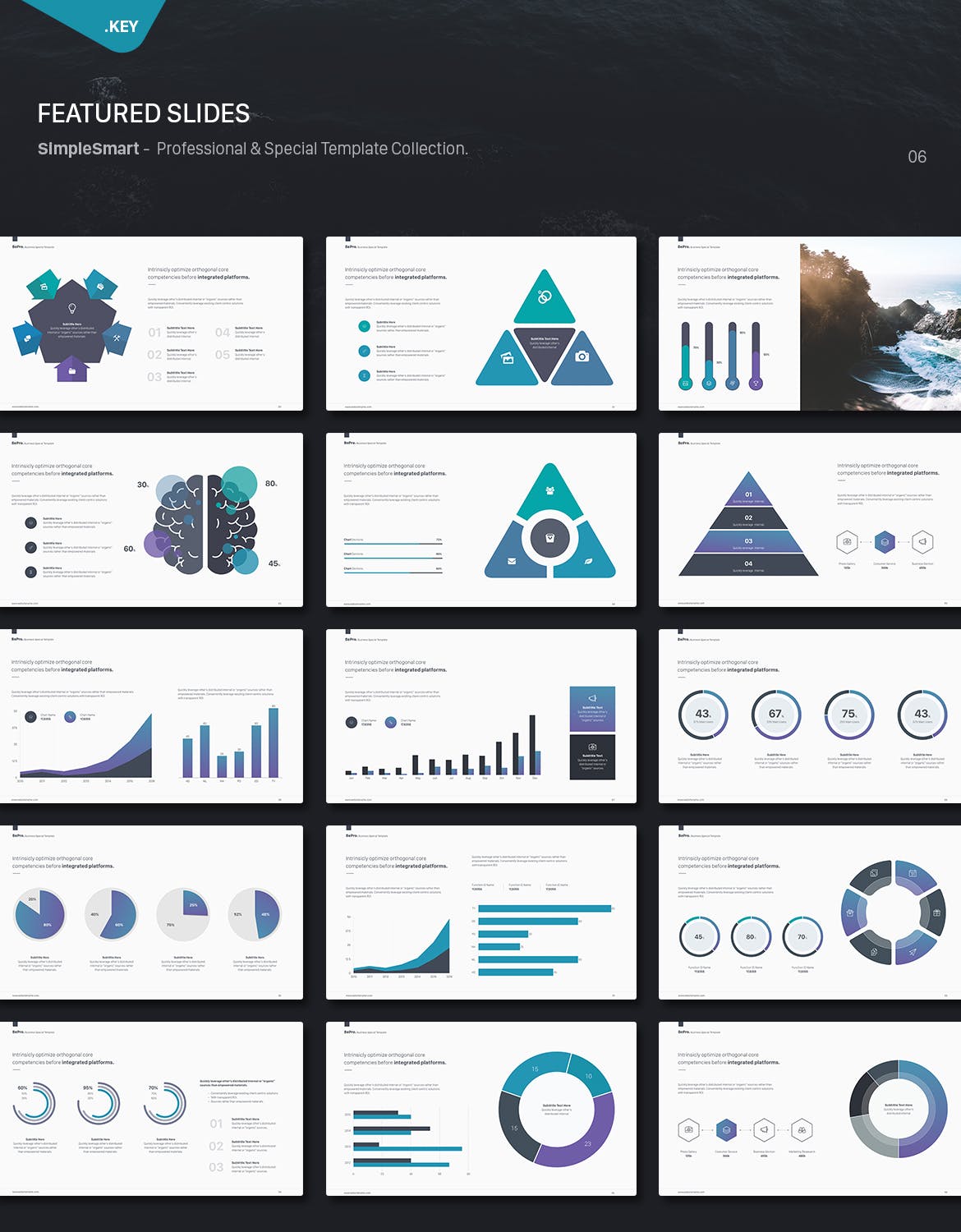 高端时尚的商务商业提案keynote幻灯片演示模版（key）插图(3)