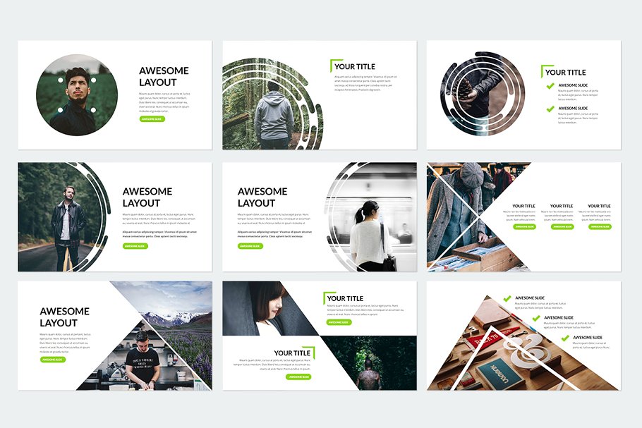 100页企业或者个人多用途 Powerpoint & Keynote 幻灯片模板 Minimal Presentation插图(4)