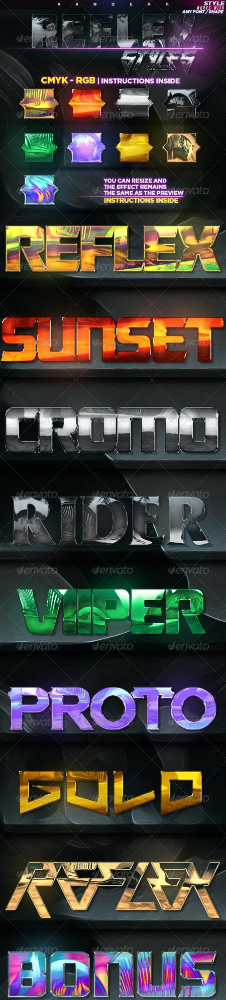 简易实现反射效果的photoshop图层样式下载[PSD]插图