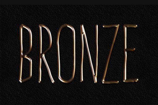 3D金属黄金字体特效PS字体样式 Metal Layer Styles – Photoshop Gold Text Effect插图(3)