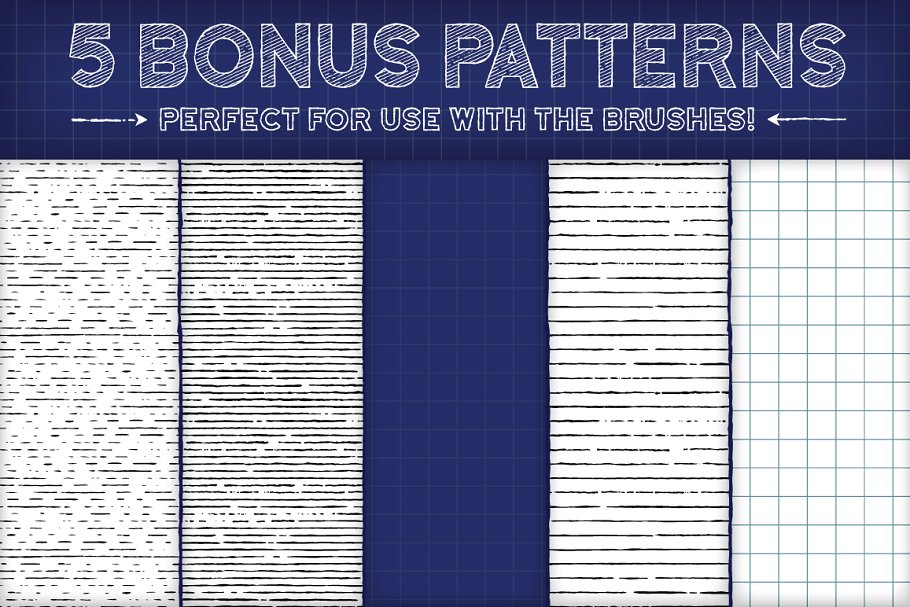 技术设计图线条笔画AI笔刷 Technical Drawing Brushes插图(4)
