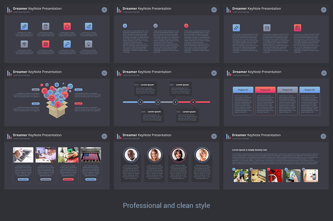 100多个独特内容的3种预制色彩的高端时尚商务商业质感的keynote幻灯片演示模版（ key）插图(4)