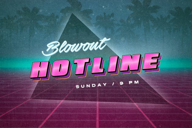 复刻80s年代文本图层样式 Back to the 80s Retro Text Effects插图(9)