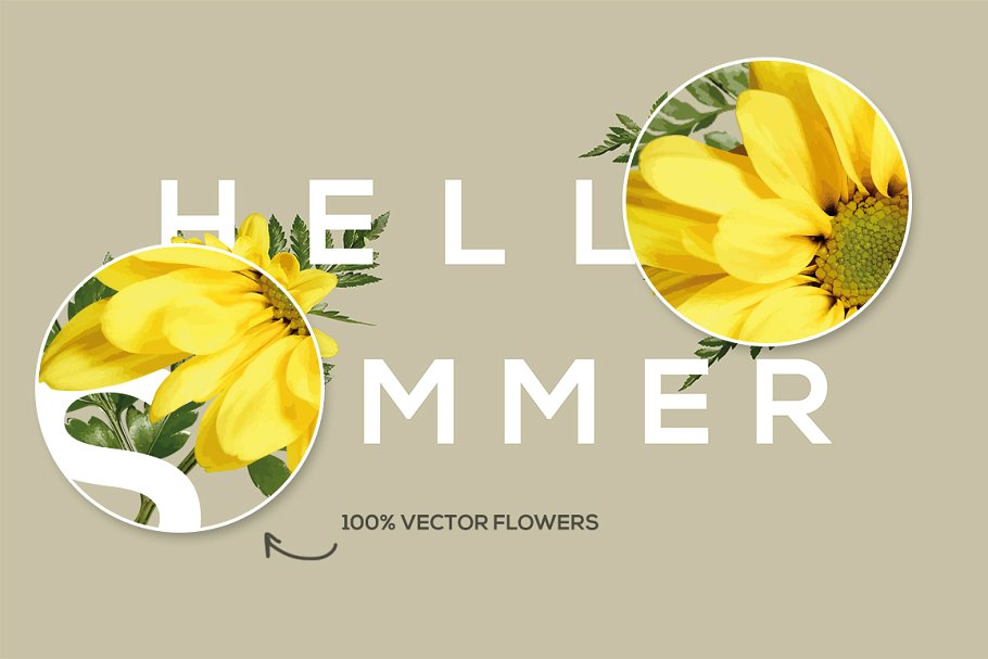 美丽花卉布局排版AI图层样式 FlowerType for Illustrator插图(2)