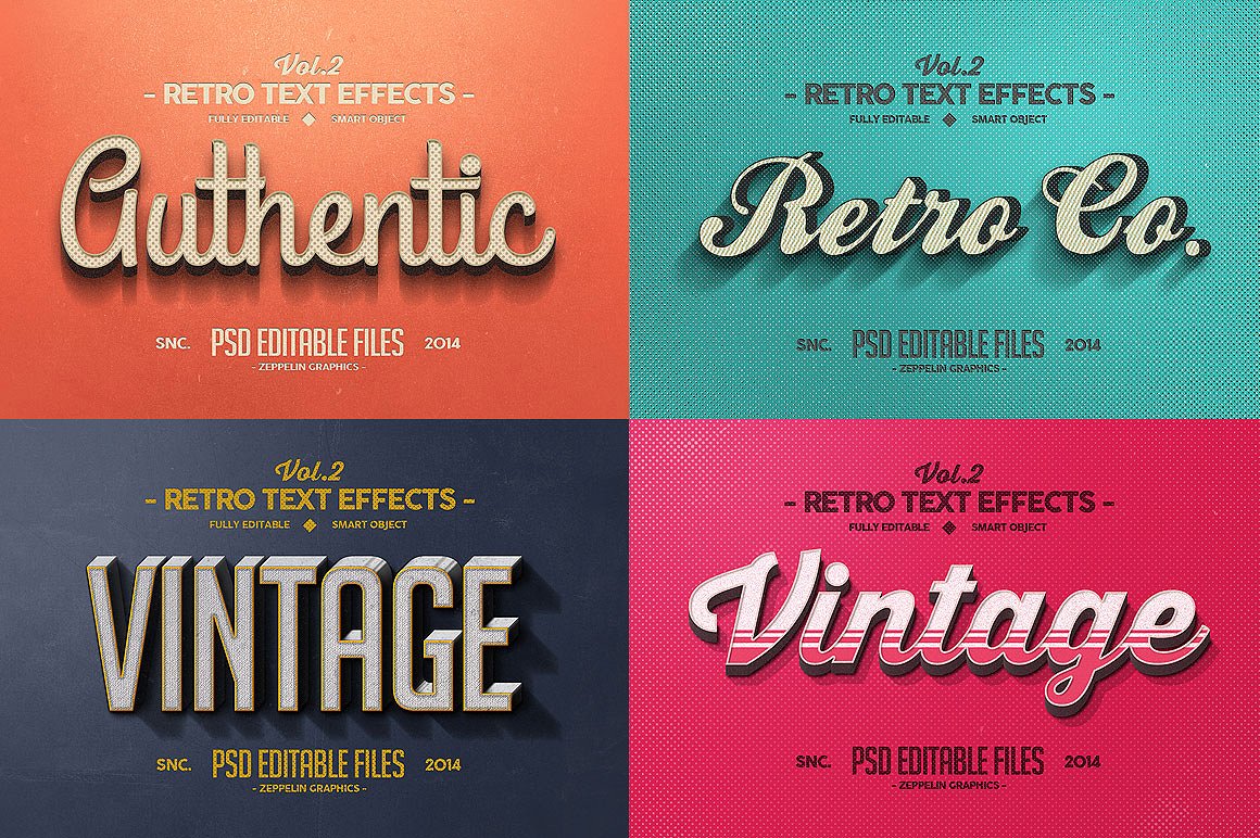 素材库下午茶：150款3D文字效果的PS图层样式 150 3D Text Effects for Photoshop–2.61 GB插图(15)