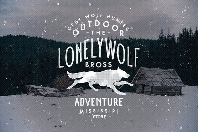 美式复古文本效果PS图层样式 Hometown Effects Pack插图(4)