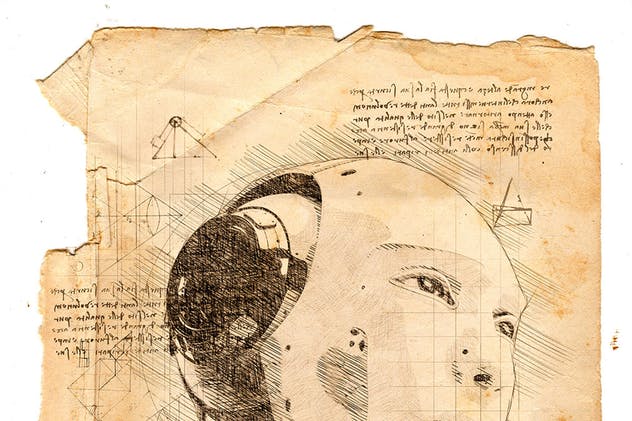 达芬奇素描效果一键生成PS动作 Da Vinci Sketch Photoshop Action插图(1)