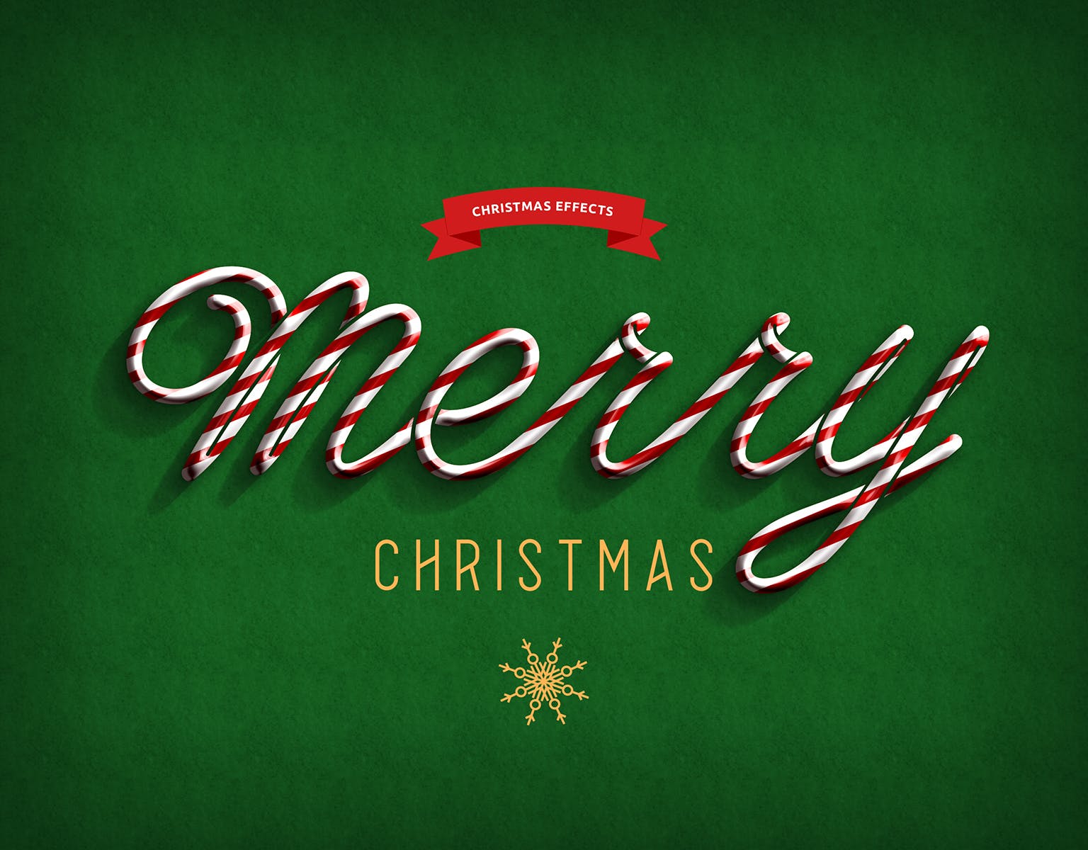 圣诞节主题海报文字样式PSD分层模板 Christmas Text Effects插图(3)