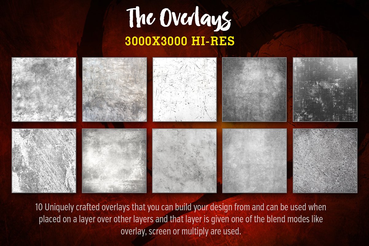 Procreate专用Grunge骷髅风格巨无霸笔刷套装插图(4)