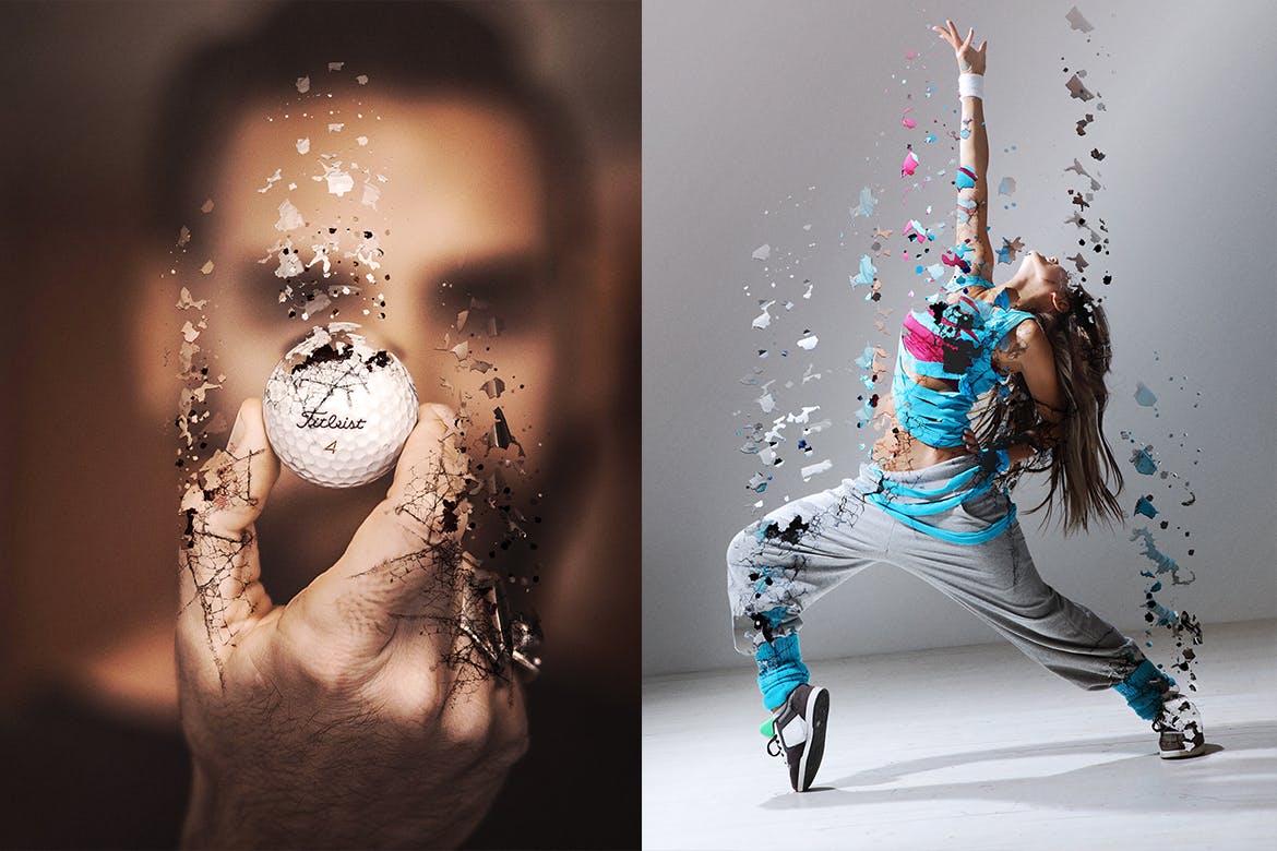 炫酷运动人物动画效果PS动作 Gif Animated Crack Kit Photoshop Action插图(2)