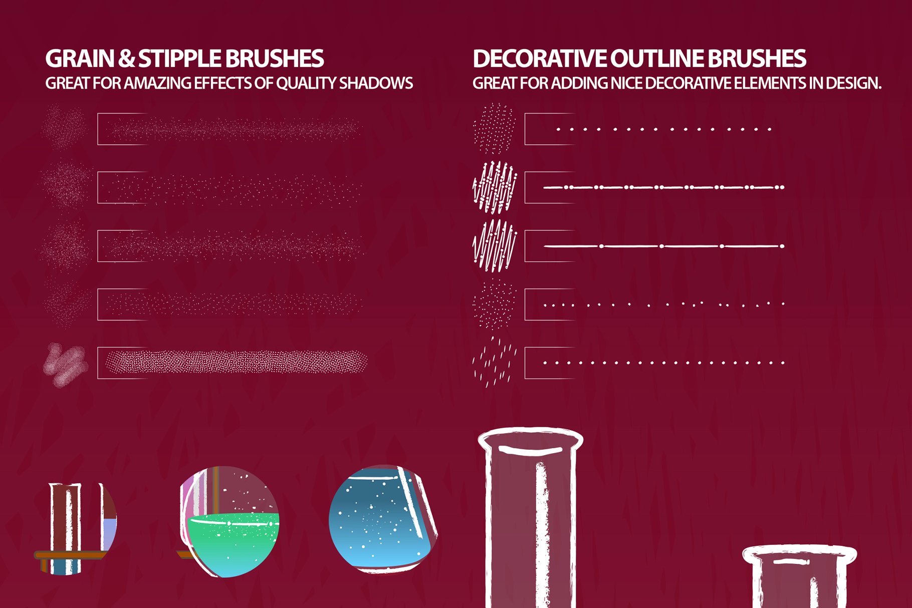 分散着色器PS&AI笔刷 CHEMIST Illustrator Brushes插图(5)
