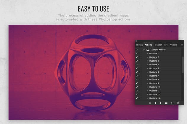 双色调照片调色PS动作 Duotone Photoshop Actions插图(4)
