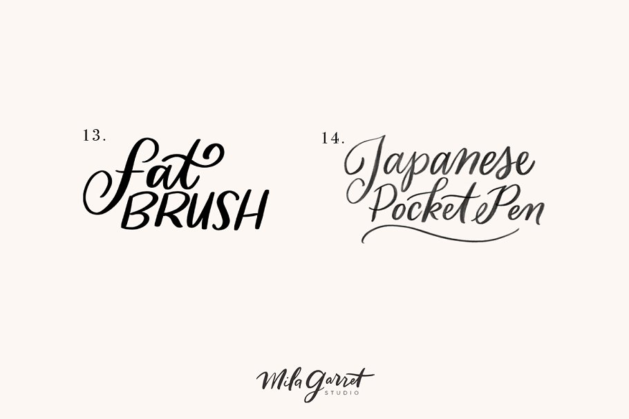 手写英文字体Procreate笔刷 Procreate Lettering Brushes Classic插图(5)