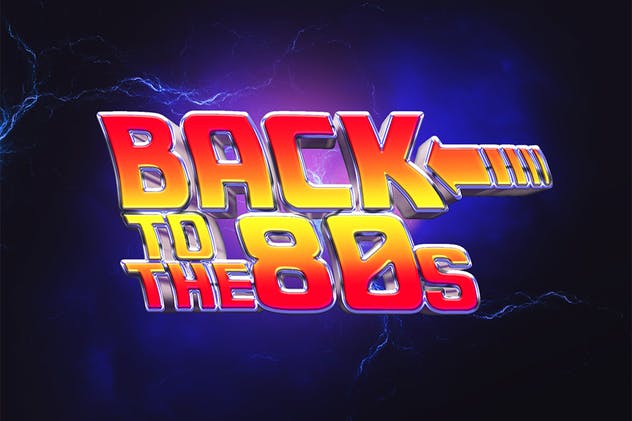 80年代复古风格3D立体PS字体样机模板v2 80’s Style Text Mockups V2插图(10)