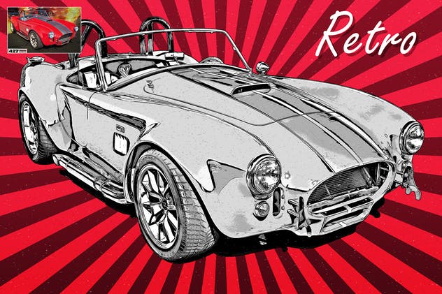 复古漫画素描艺术效果Photoshop动作 Illustrator – Vector Art Photoshop Action插图(7)