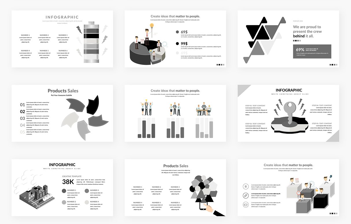 134页独特极简的谷歌幻灯片模板下载[ppt,pptx]插图(9)