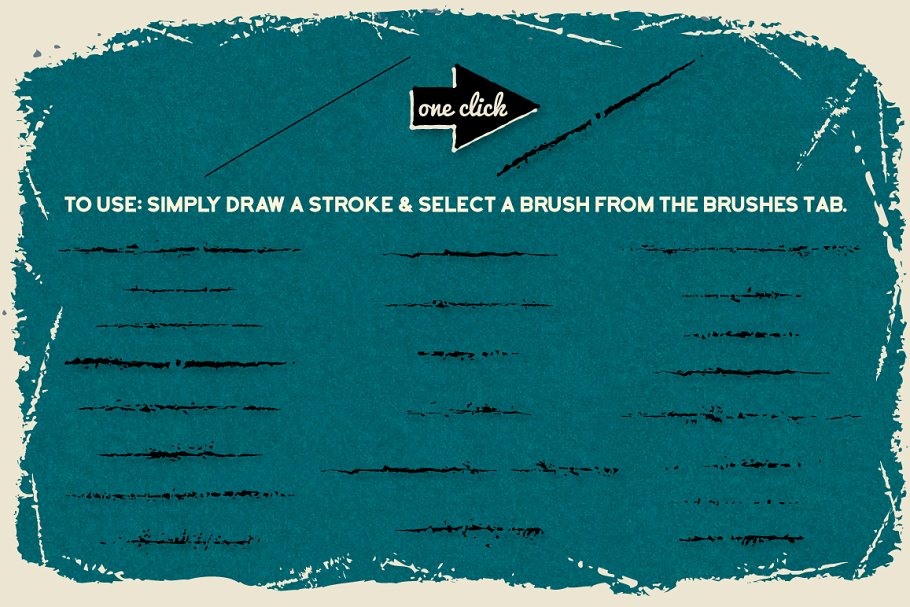 矢量做旧划痕AI笔刷 Vector Scratch Brushes插图(1)