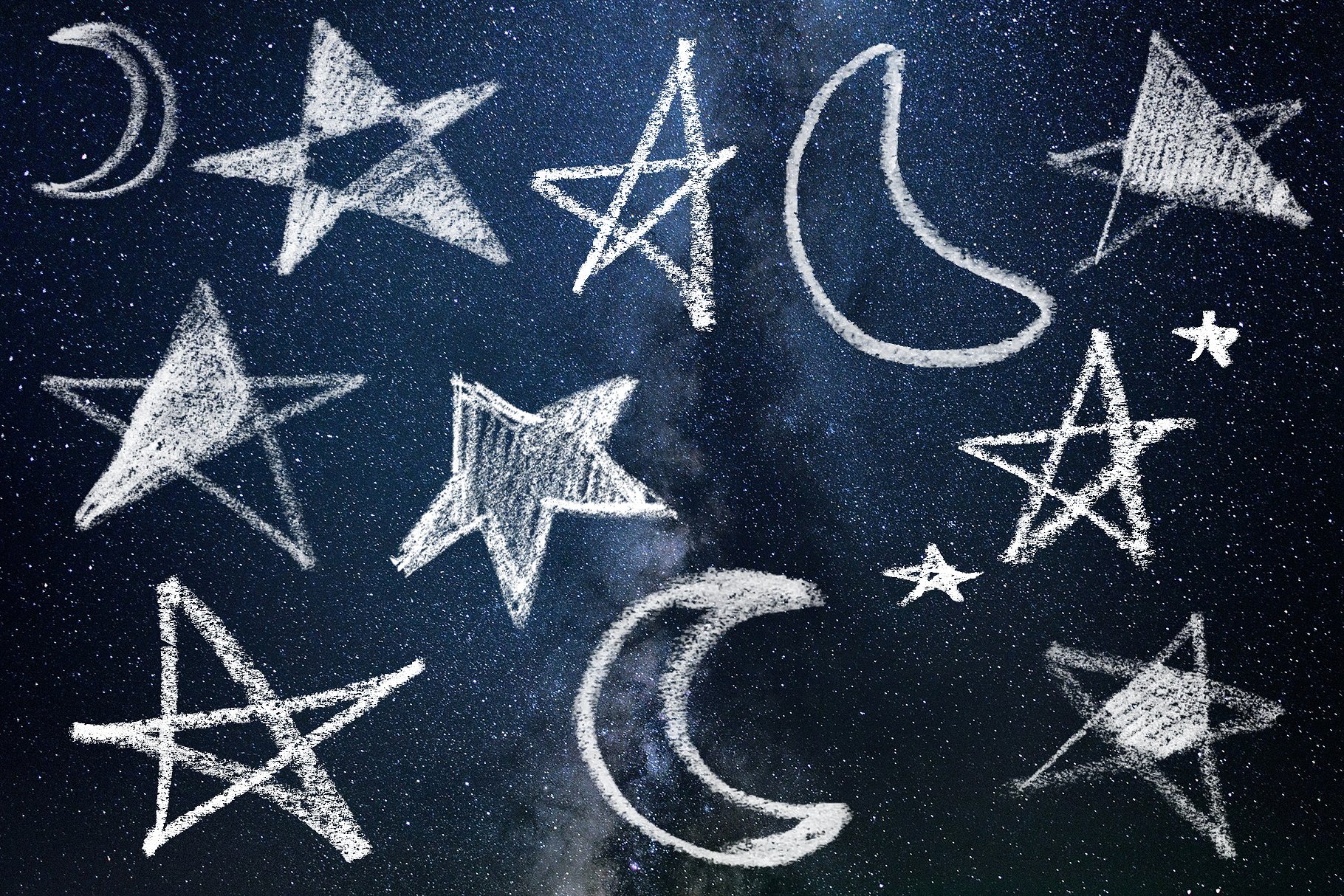 趣味的蜡笔PS笔刷下载 Scribble-PS Brushes [abr]插图(3)