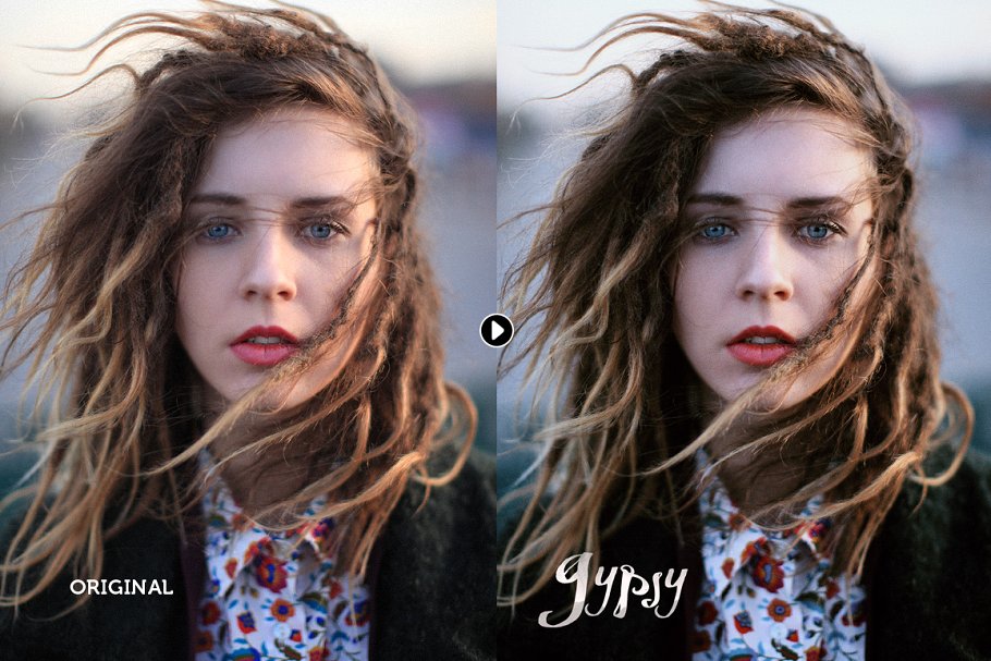 人像摄影后期效果处理PS动作 Gypsy – Indie Portrait PS Actions插图(1)