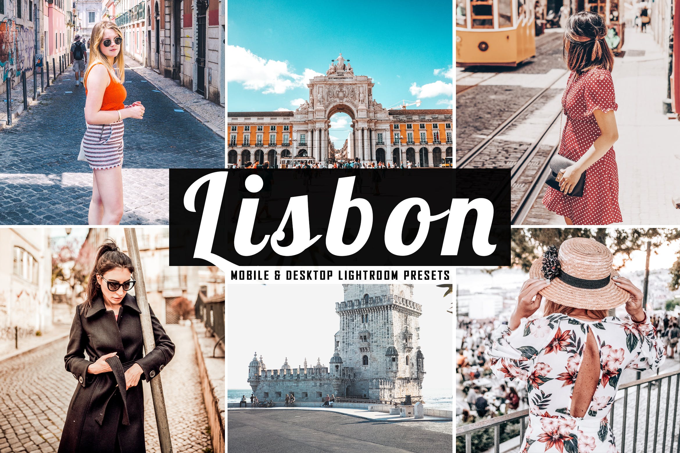 照片后期光线增强亮色处理素材库精选LR预设 Lisbon Mobile & Desktop Lightroom Presets插图