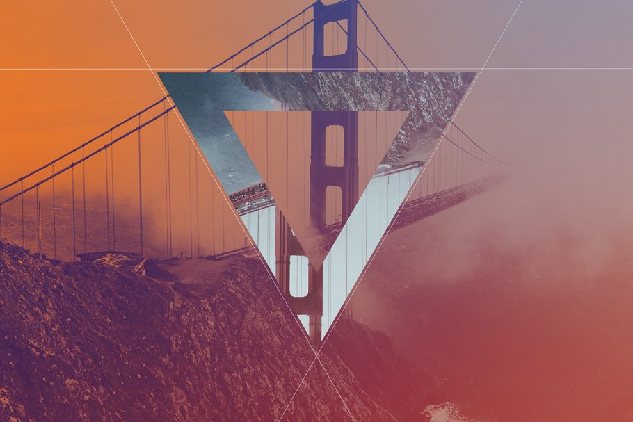 双色调几何形状PSD分层模板 Duotone Geometric Shapes插图(11)