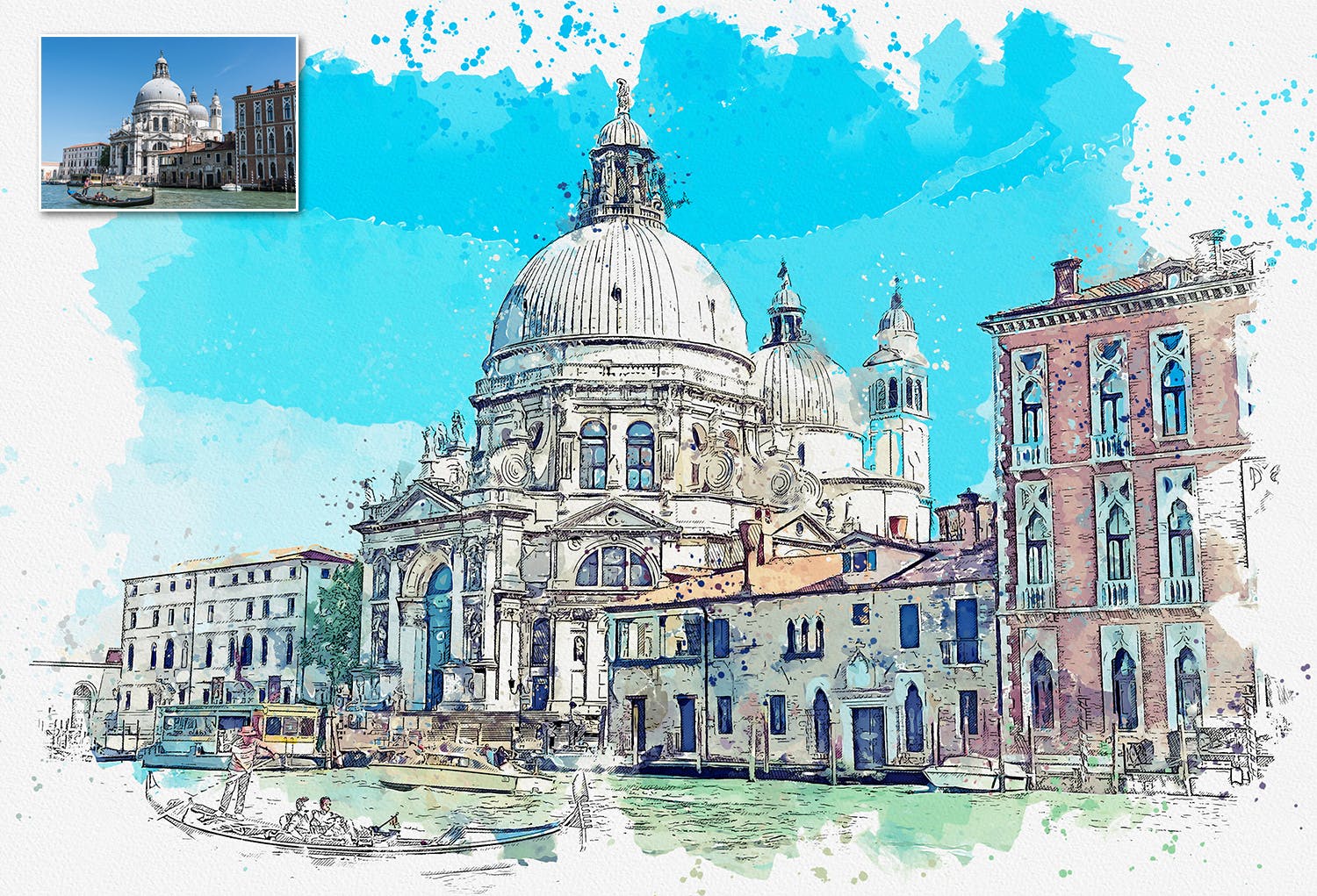 城市速写艺术效果PS动作 Urban Sketch Photoshop Action插图(5)