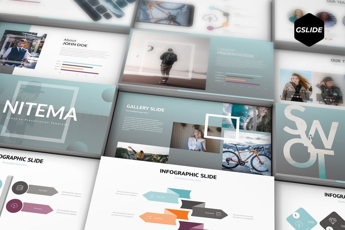 创意设计品牌/企业介绍Google Slides幻灯片模板 Nitema – Google Slide Template插图