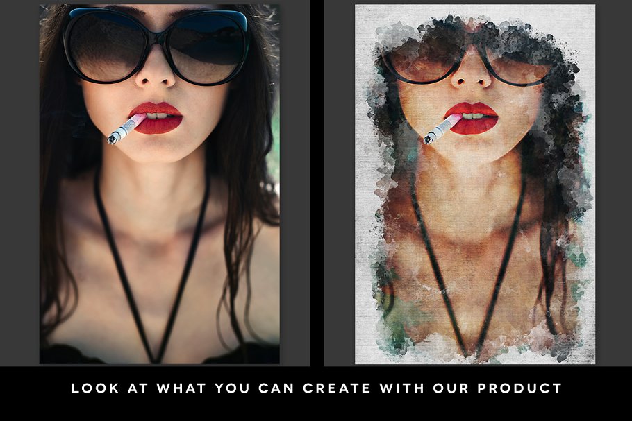 现代油画效果PS动作 Modern Painting Template插图(2)