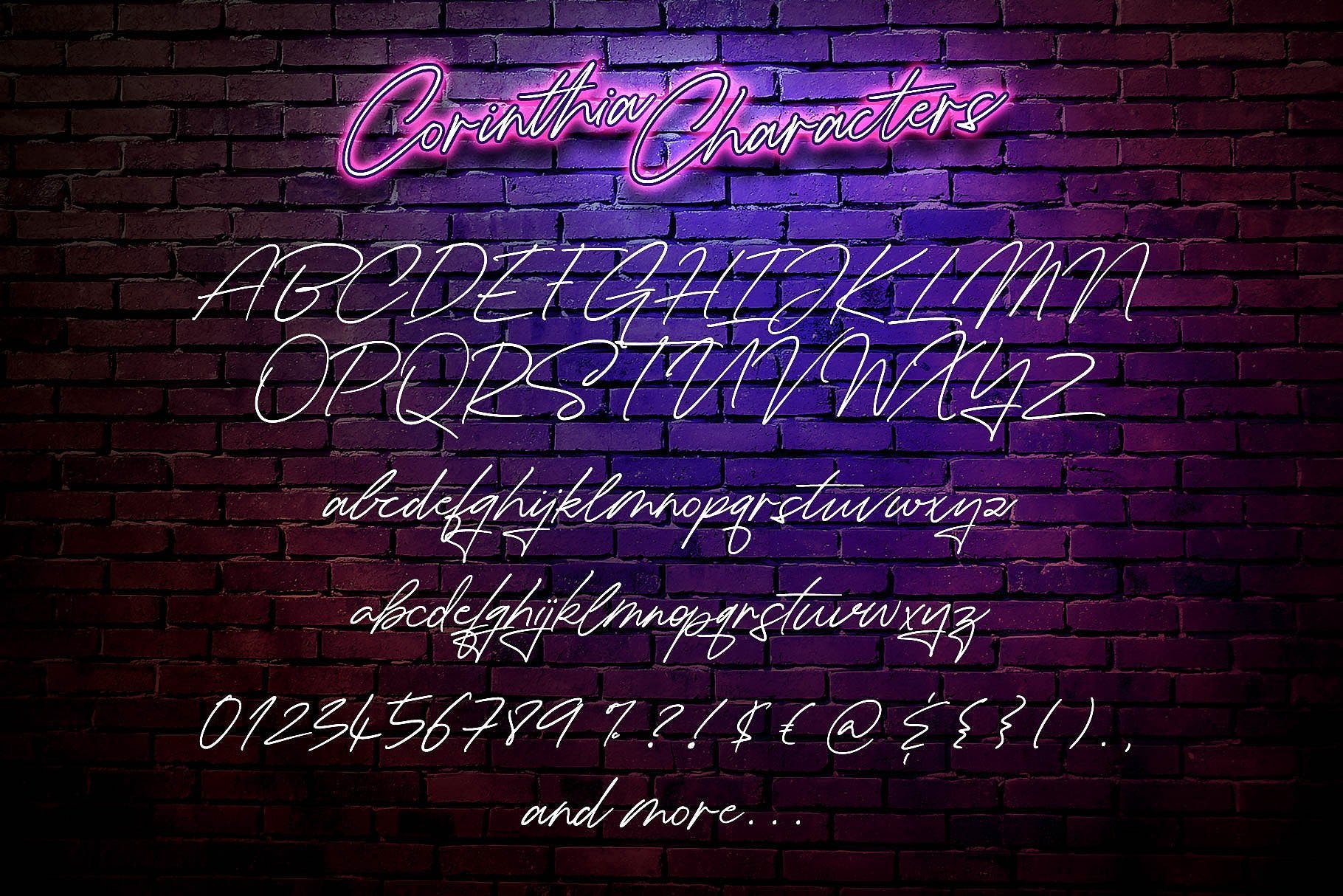 手工制作英文签名书法字体 Corinthia Font插图(2)