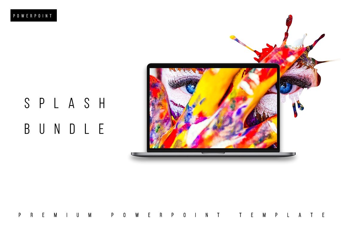 飞溅震撼视觉的PPT模板下载插图