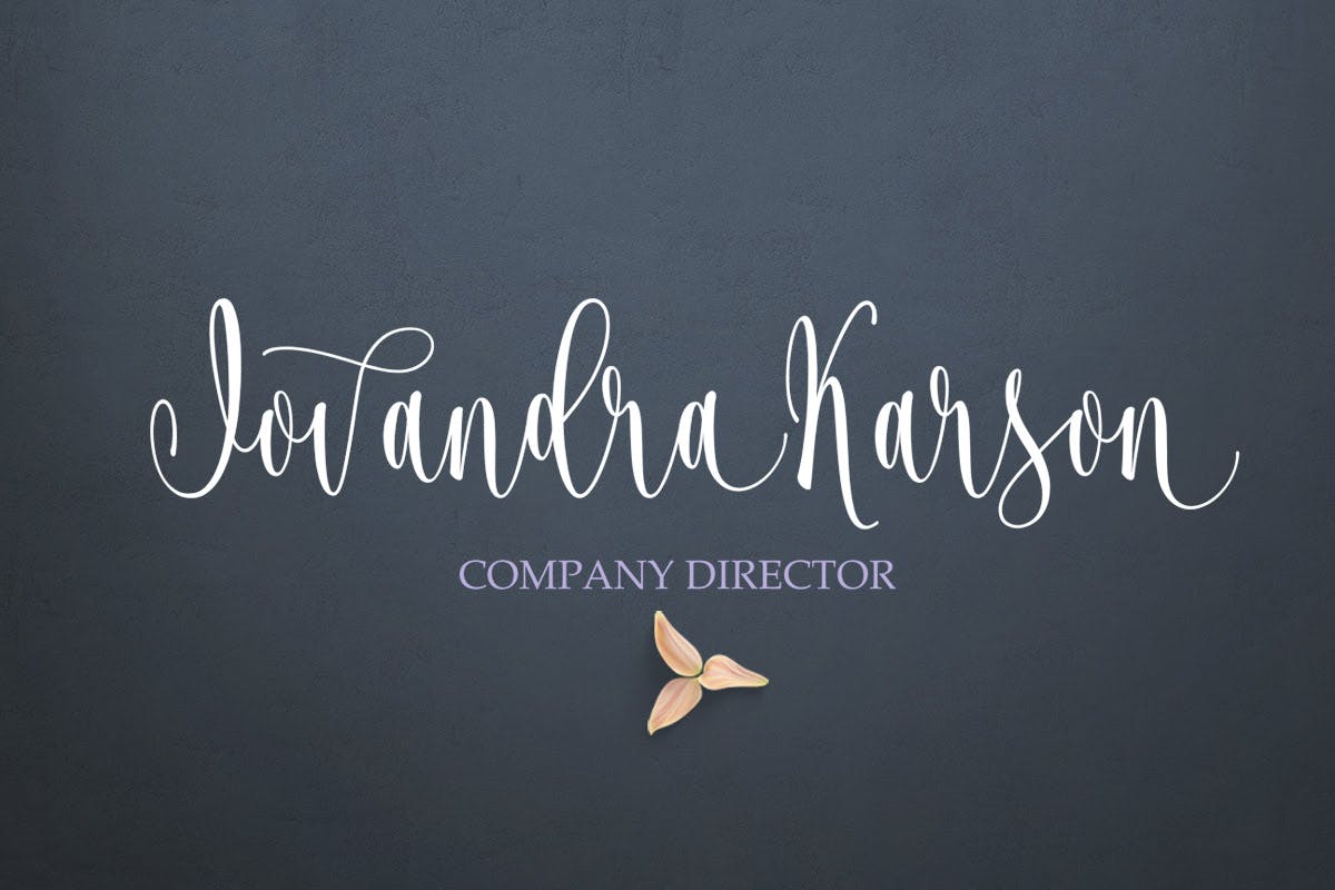 梦幻连笔英文书法字体 Josephira Fancy Script Font插图(3)