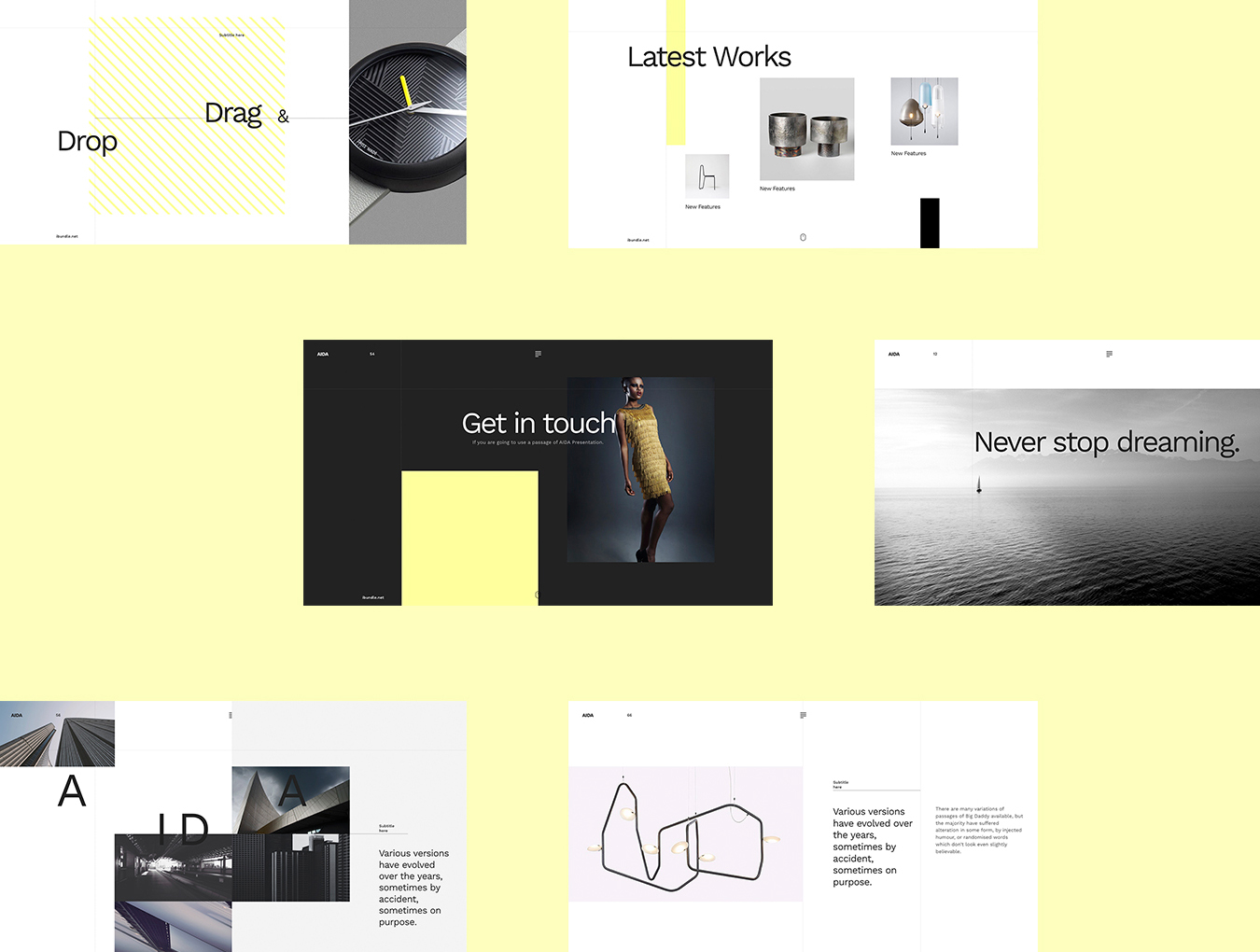 时尚的带删格的PPT模版下载[PPTX,Key]插图(1)