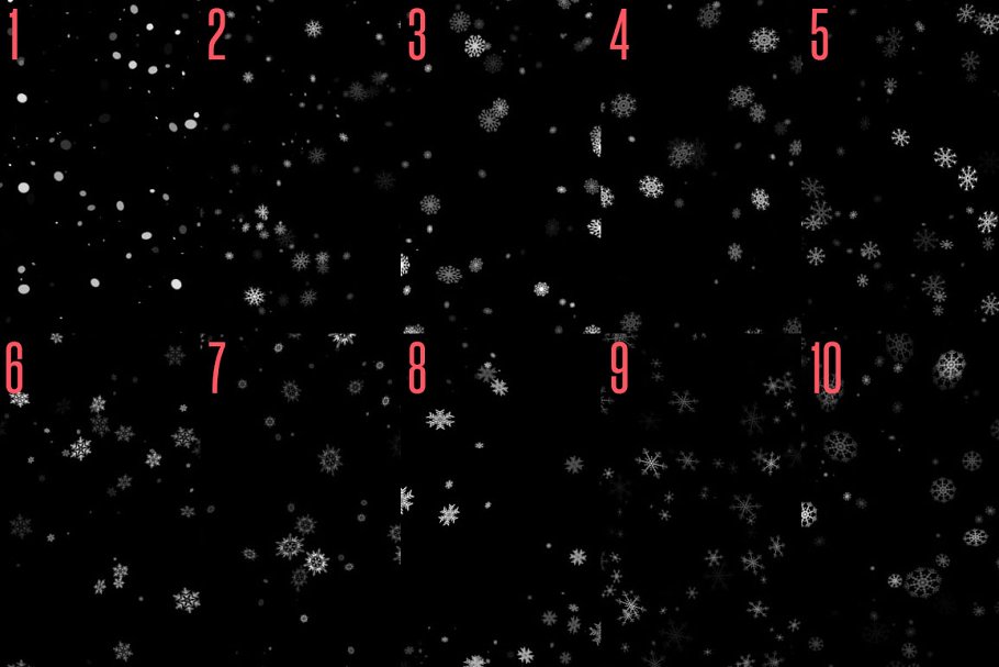 20款圣诞节、冬季雪花笔刷合集  20 Snowflake brushes插图(2)