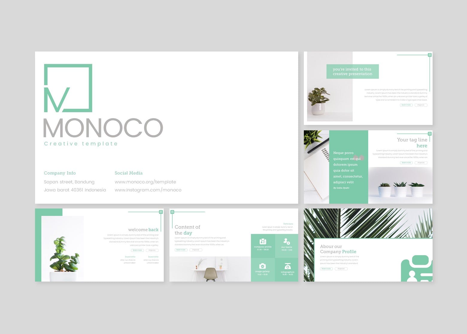 高端数码产品研发企业推广PPT幻灯片模板 Monoco – Powerpoint Template插图(1)