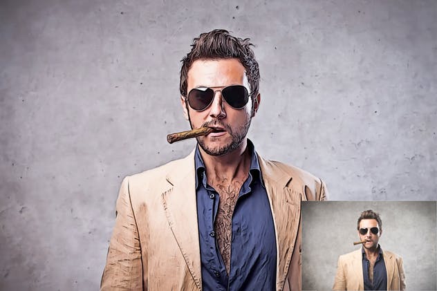 一键生成大师级油画效果PS动作 Painting Photoshop Actions插图(3)